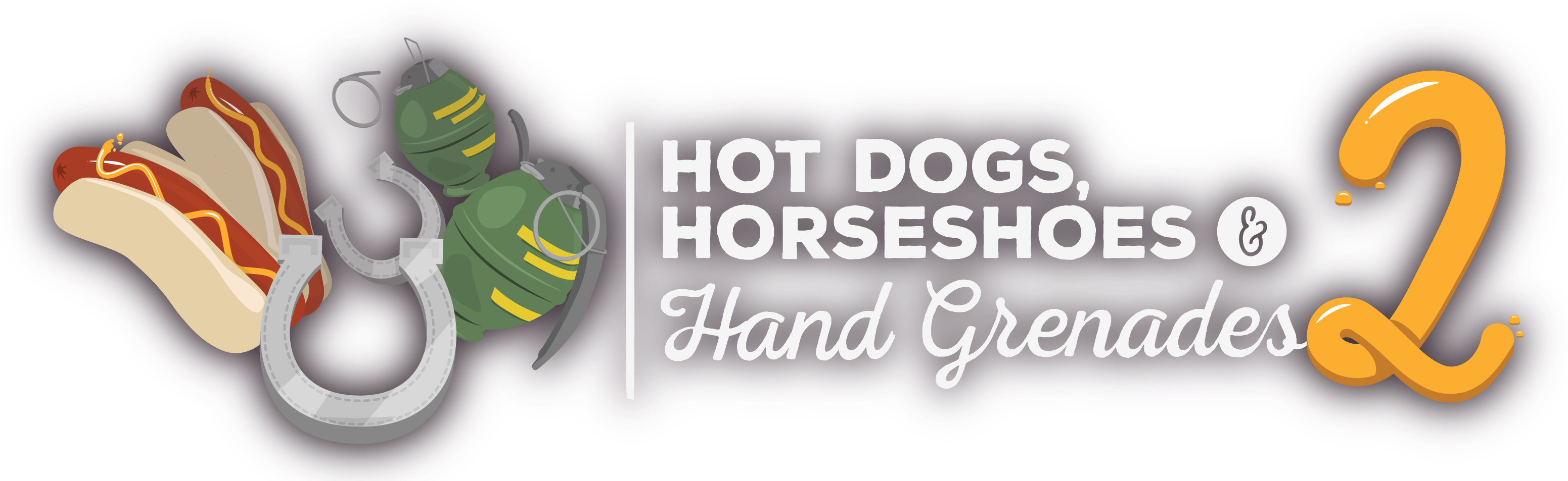Hot Dogs, Horseshoes & Hand Grenades 2 Key Art Logo